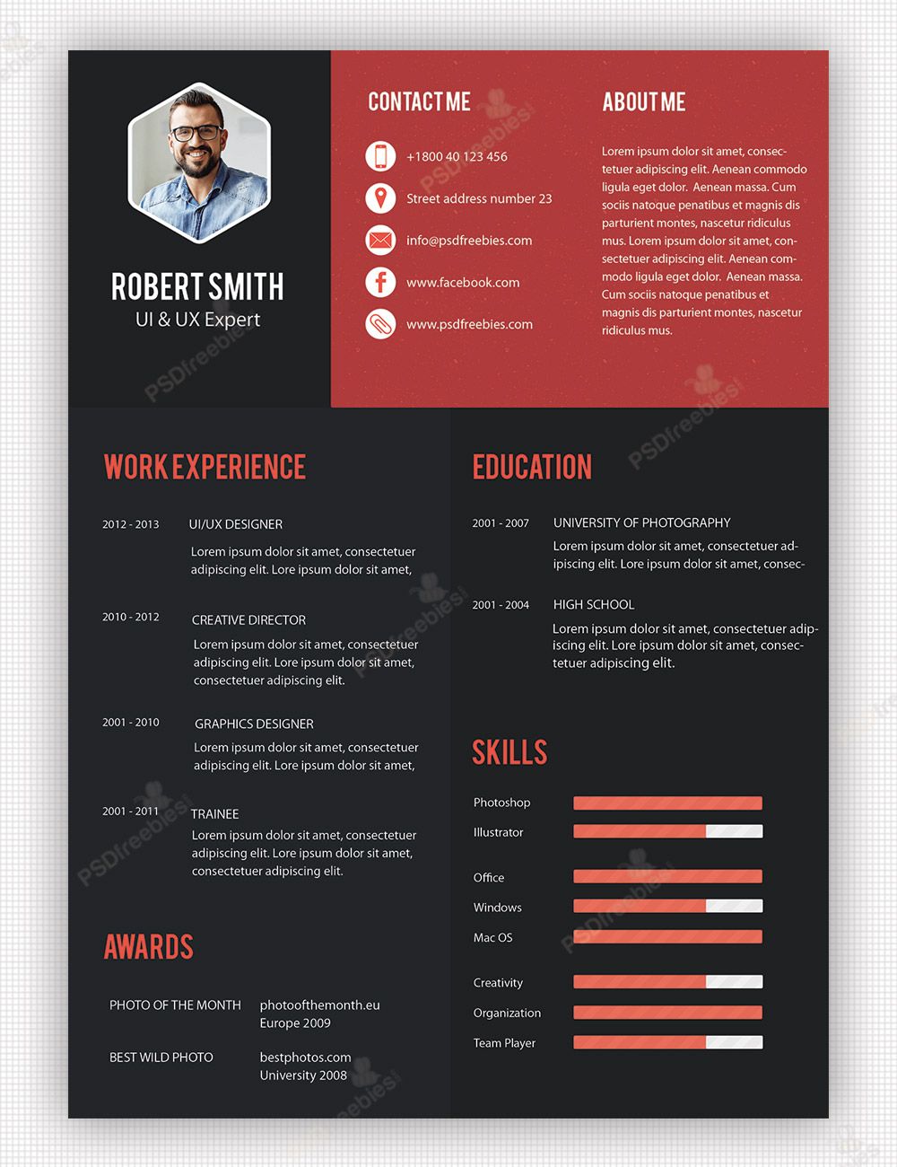 free photoshop resume templates on creative professional resume template free psd psdfreebies com creative resume template free resume template free unique resume template