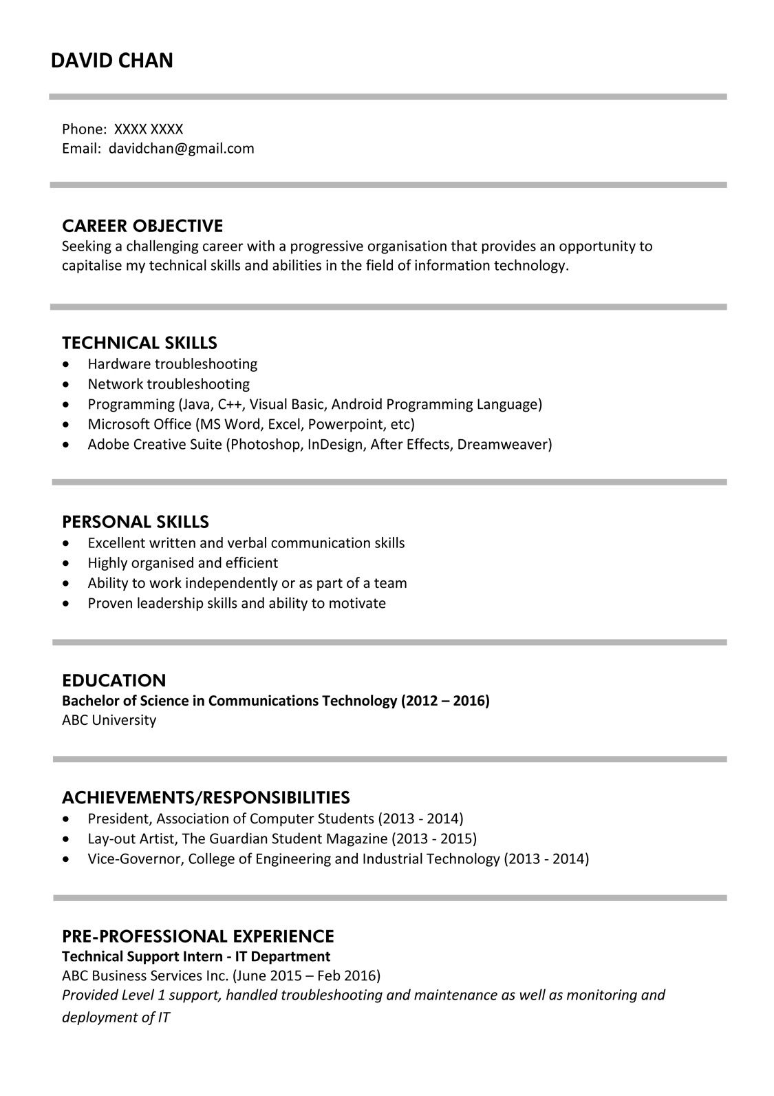 resume format for computer science engineering students for internship on pin on john adams essay