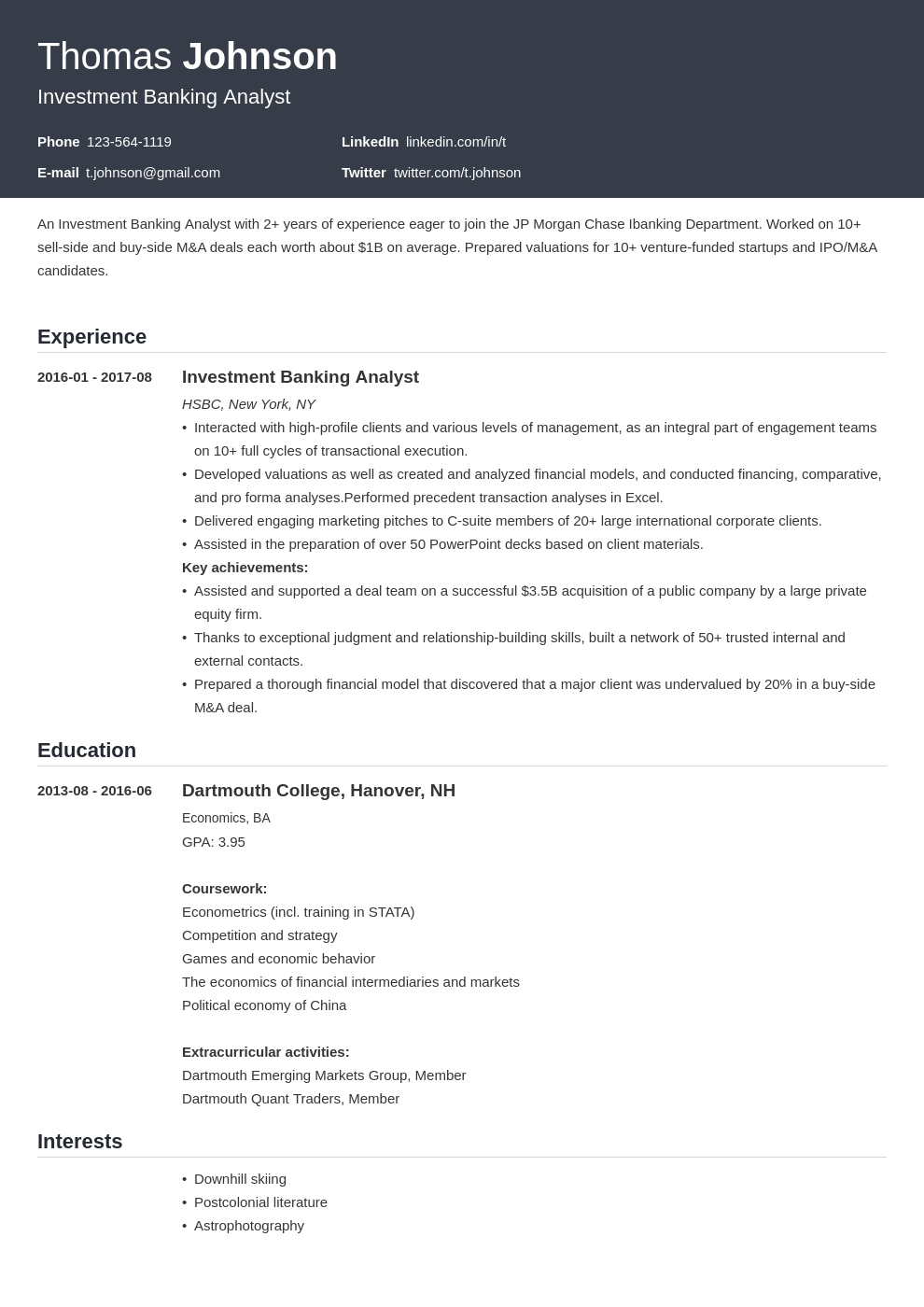 investment banker resume sample on investment banker resume example template influx job resume examples resume template resume examples
