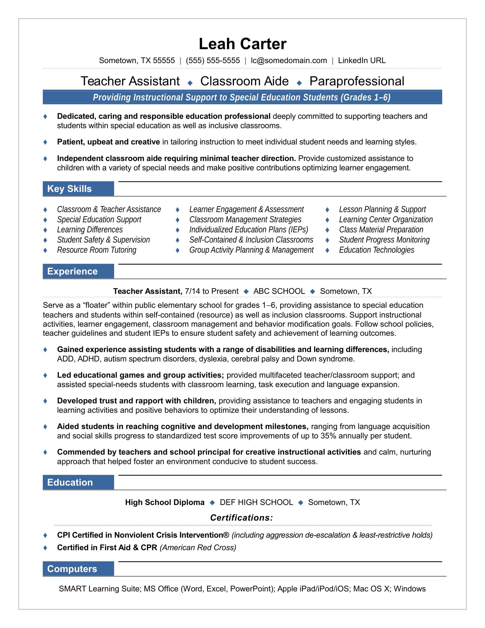 learn the right way to make your resume stand out for an assistant teacher position teacher resume examples teaching resume preschool teacher resume teacher aide job description on learn the right way to make your resume stand out for an assistant teacher position teacher resume examples teaching resume preschool teacher resume