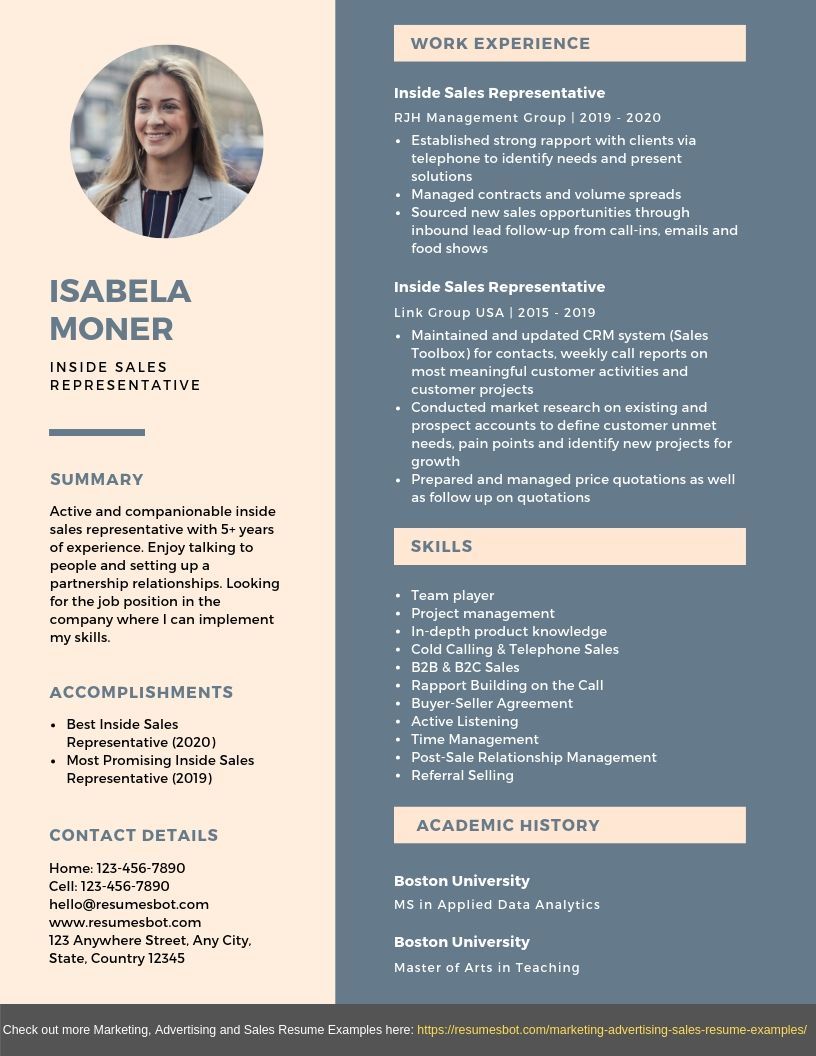 inside sales representative resume sample on inside sales representative resume samples templates pdf word 2021 resumes bot sales resume examples resume examples sales resume