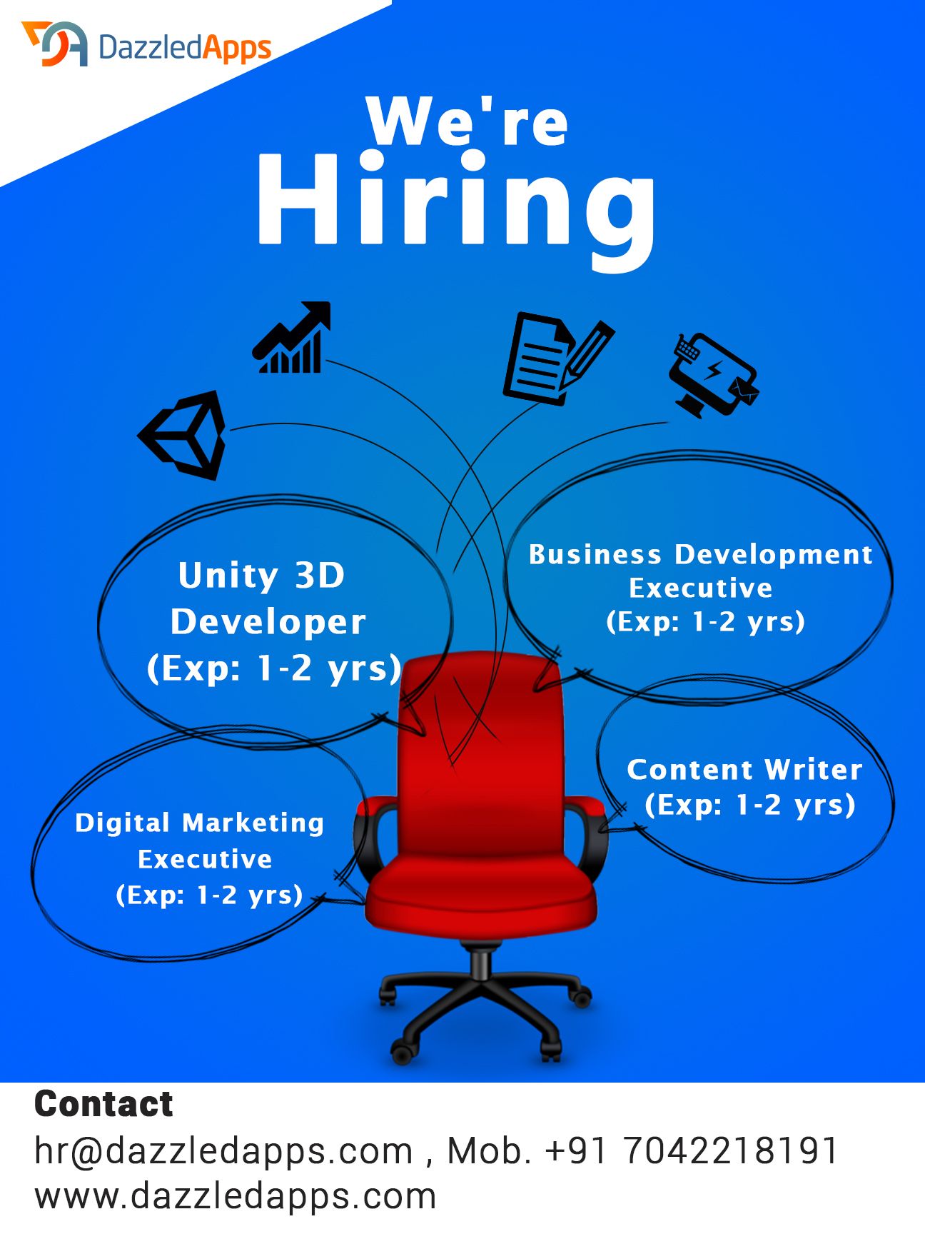 we re hiring unity 3d developer exp 1 2 years business development executive bde exp 1 2 yea business development digital marketing mobile app development business development executive on we re hiring unity 3d developer exp 1 2 years business development executive bde exp 1 2 yea business development digital marketing mobile app development