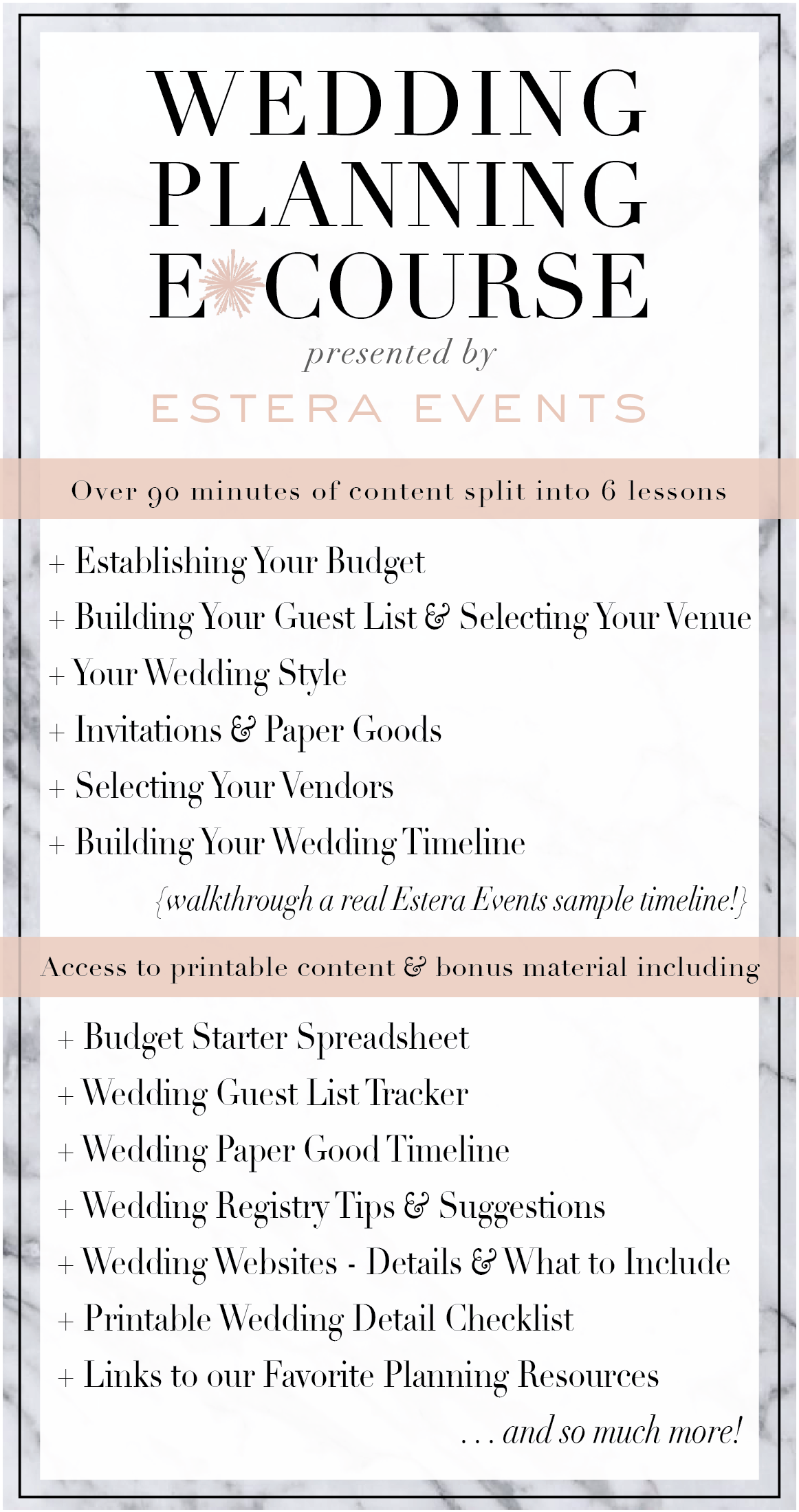 event coordinator classes on the estera events wedding planning e course is designed to give you access to useful tools and professional wedding planning wedding registry cards how to plan
