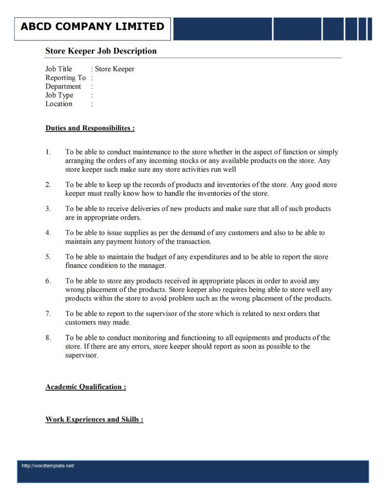 storekeeper job description template regarding job descriptions template word great cretive templates job description template job description word template job description templates on storekeeper job description template regarding job descriptions template word great cretive templates job description template job description word template