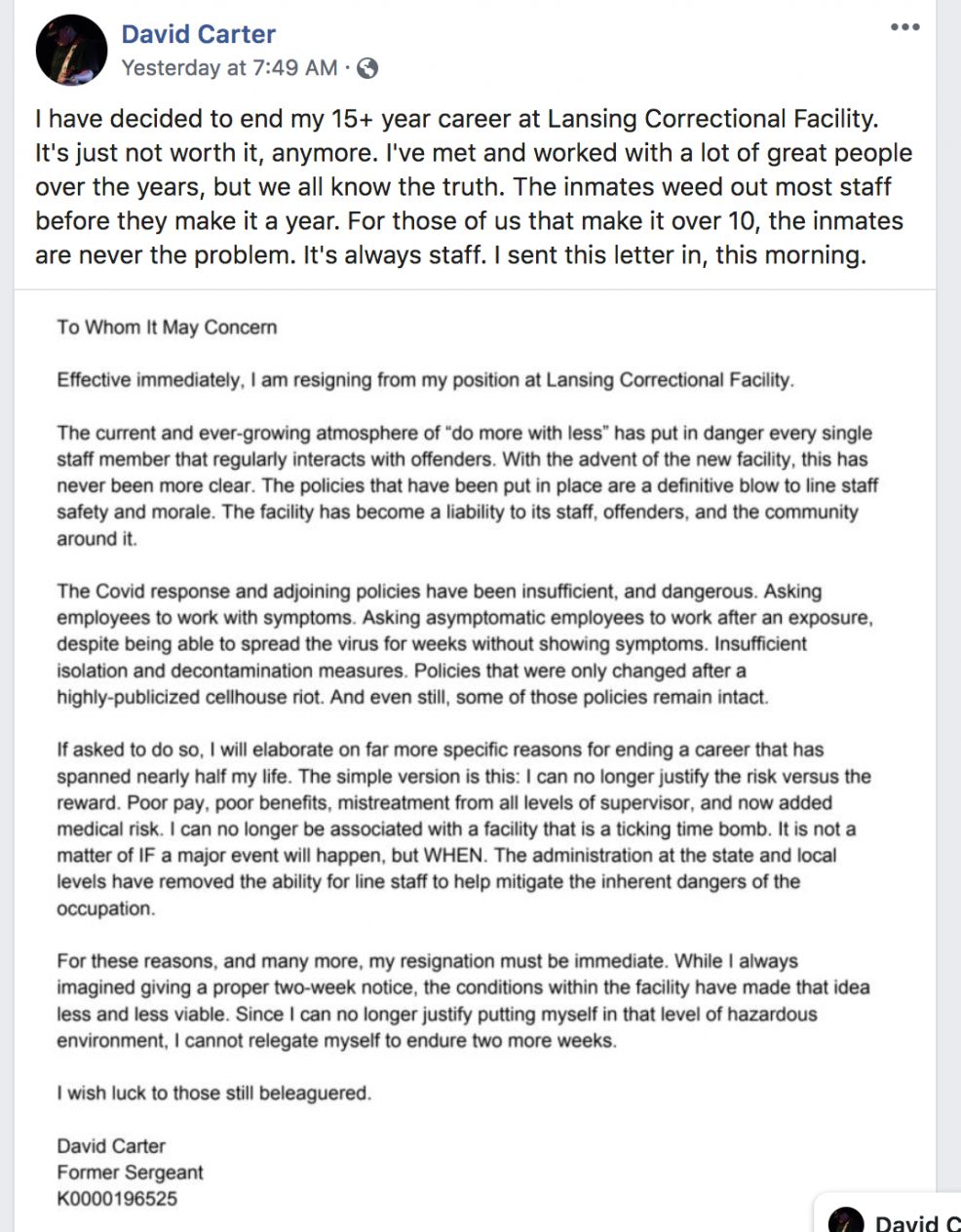 correctional officercover letter on get our example of correctional officer resignation letter for free resignation letter correctional officer resignation