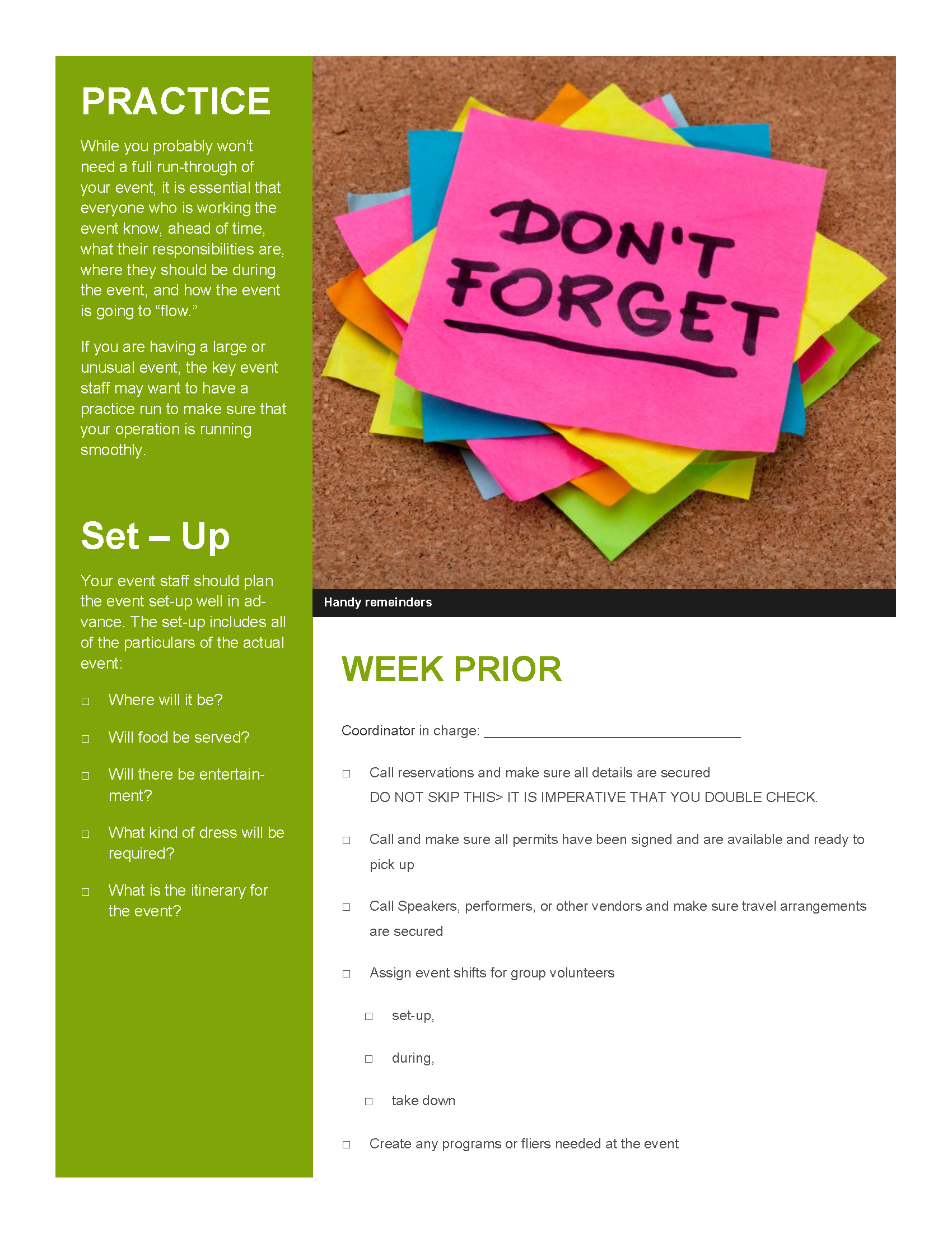 mini event planning guide week prior checklist event planning guide event planning event event planning programs on mini event planning guide week prior checklist event planning guide event planning event
