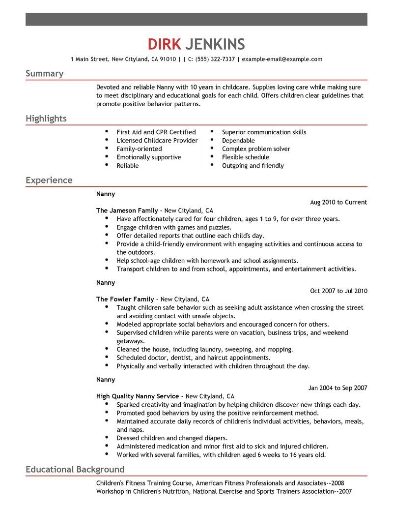 resume examples for caregiver skills on big nanny example emphasis 1 design