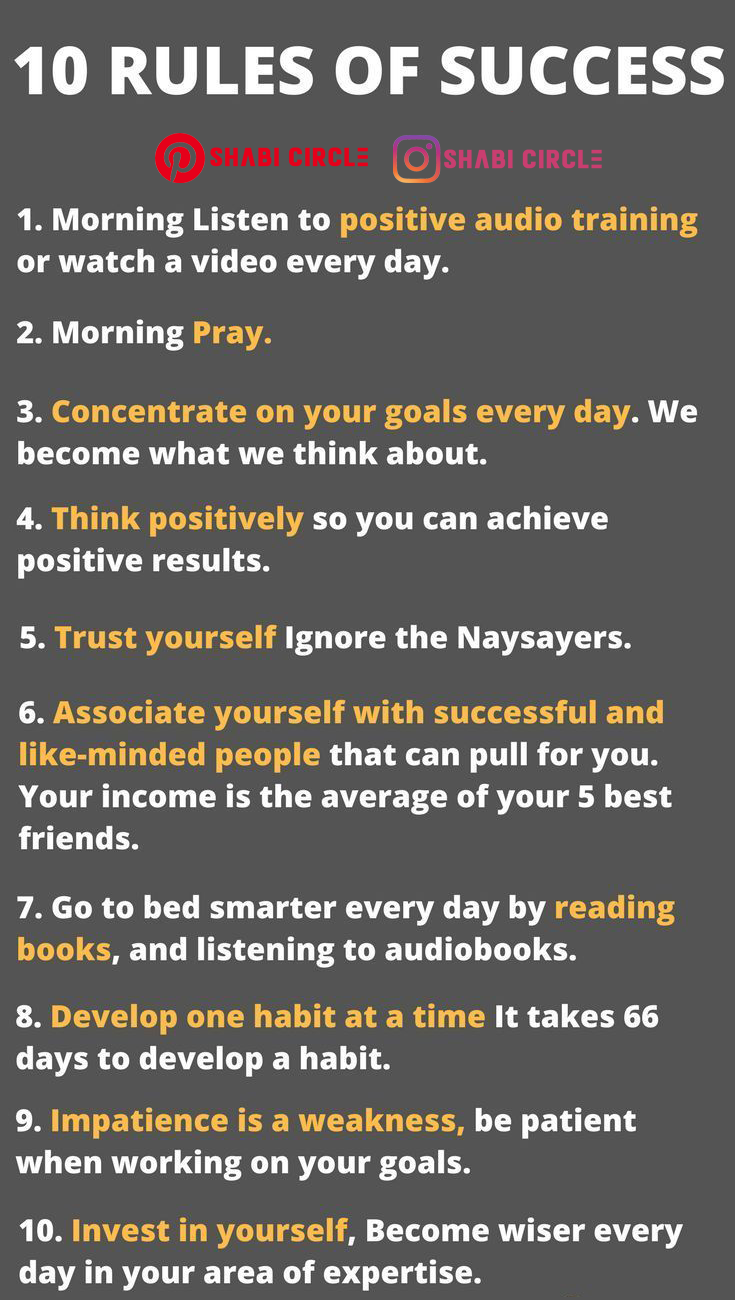 shipping and receiving training on 10 rules of success in 2021 entrepreneurship quotes motivation personal growth motivation success affirmations