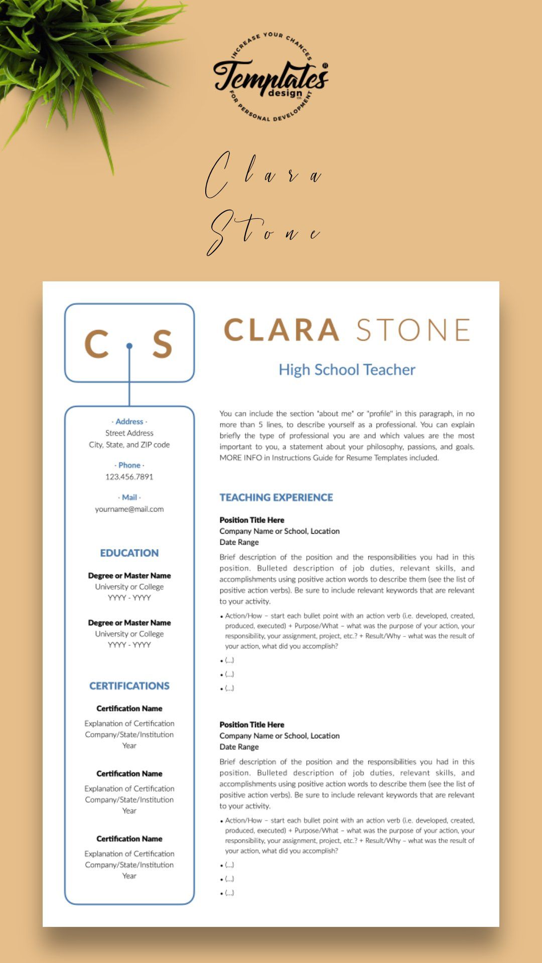 teacher resume cv template for word pages clara stone 742507 resume templates design bundles in 2021 teacher resume template cv template teacher resume free teaching resume templates 2021 on teacher resume cv template for word pages clara stone 742507 resume templates design bundles in 2021 teacher resume template cv template teacher resume