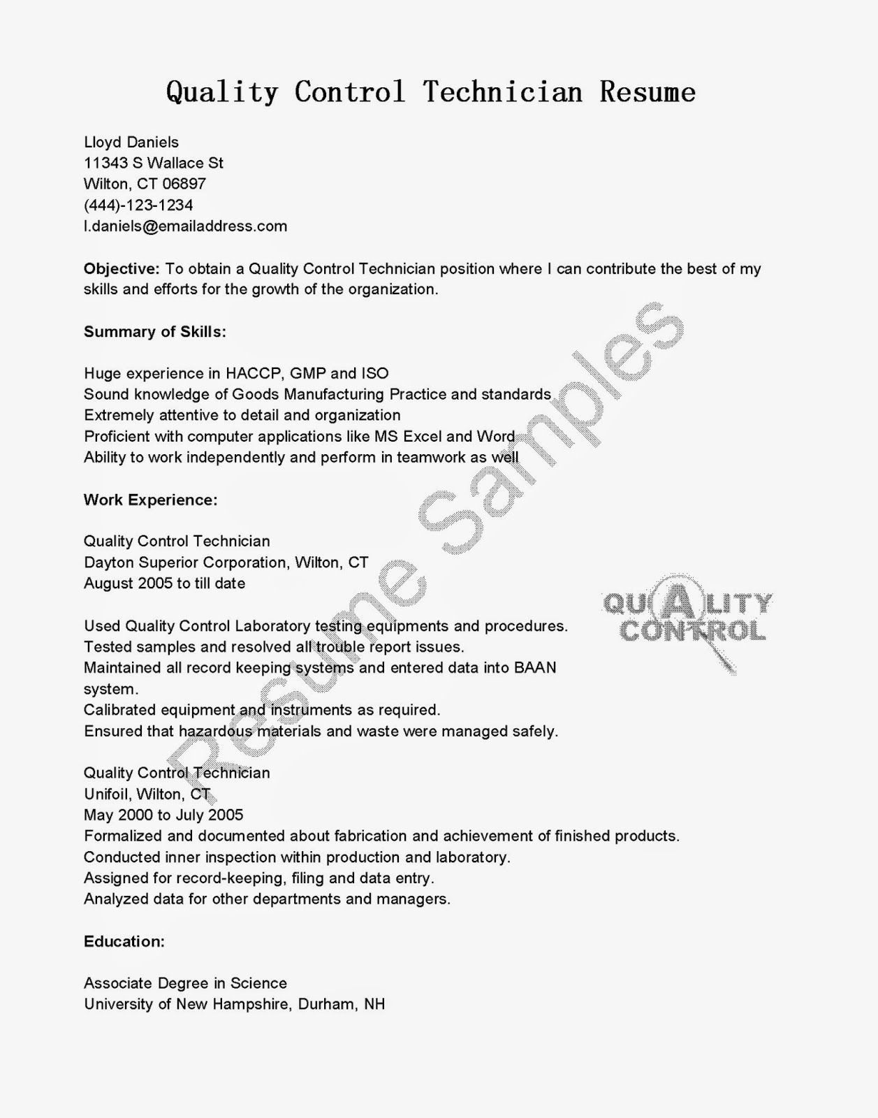 quality control job description resume on resume with cover letter example graduate quality control template for examples managers cover letter example sample resume resume