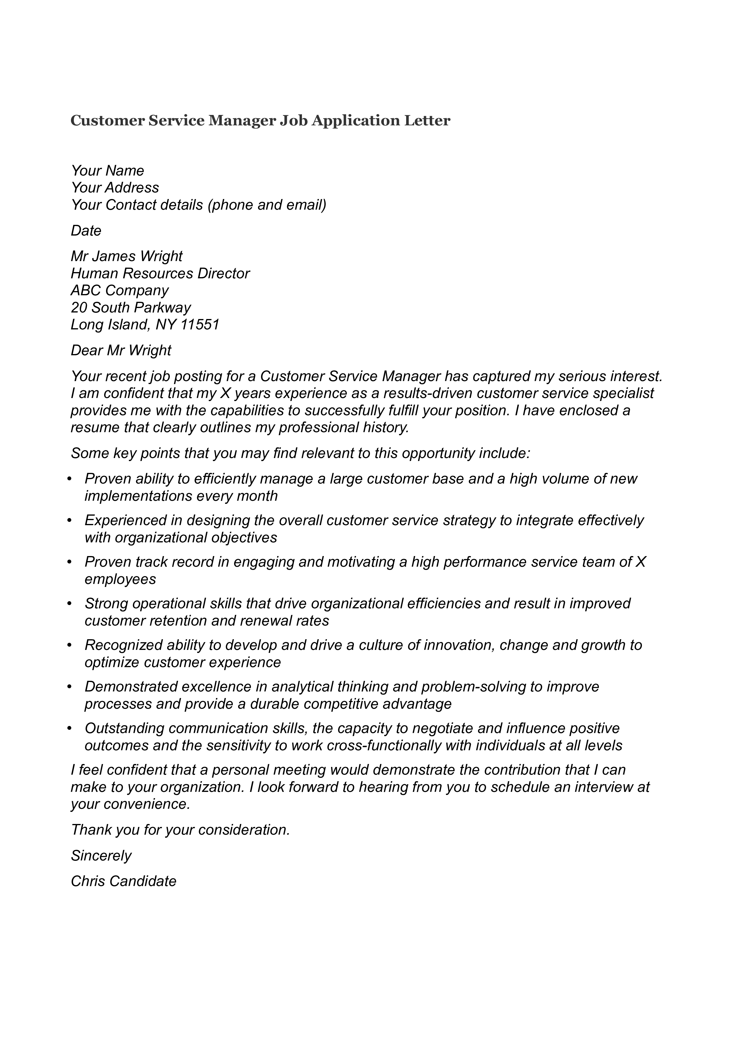 customer service manager on customer service manager job application letter how to write a customer service manager j job application letter template application letters job application