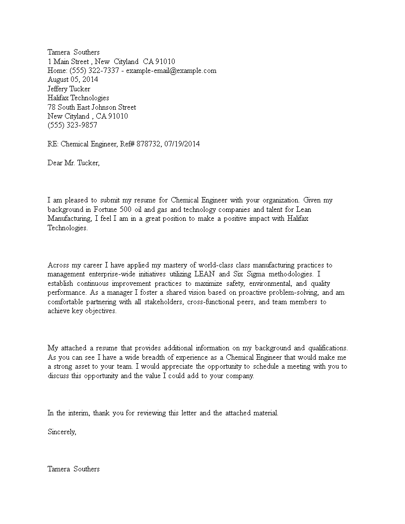 how to submit resume via email on chemical engineering resume cover letter how to create a chemical engineering resume cover letter for resume resume cover letter template engineering resume