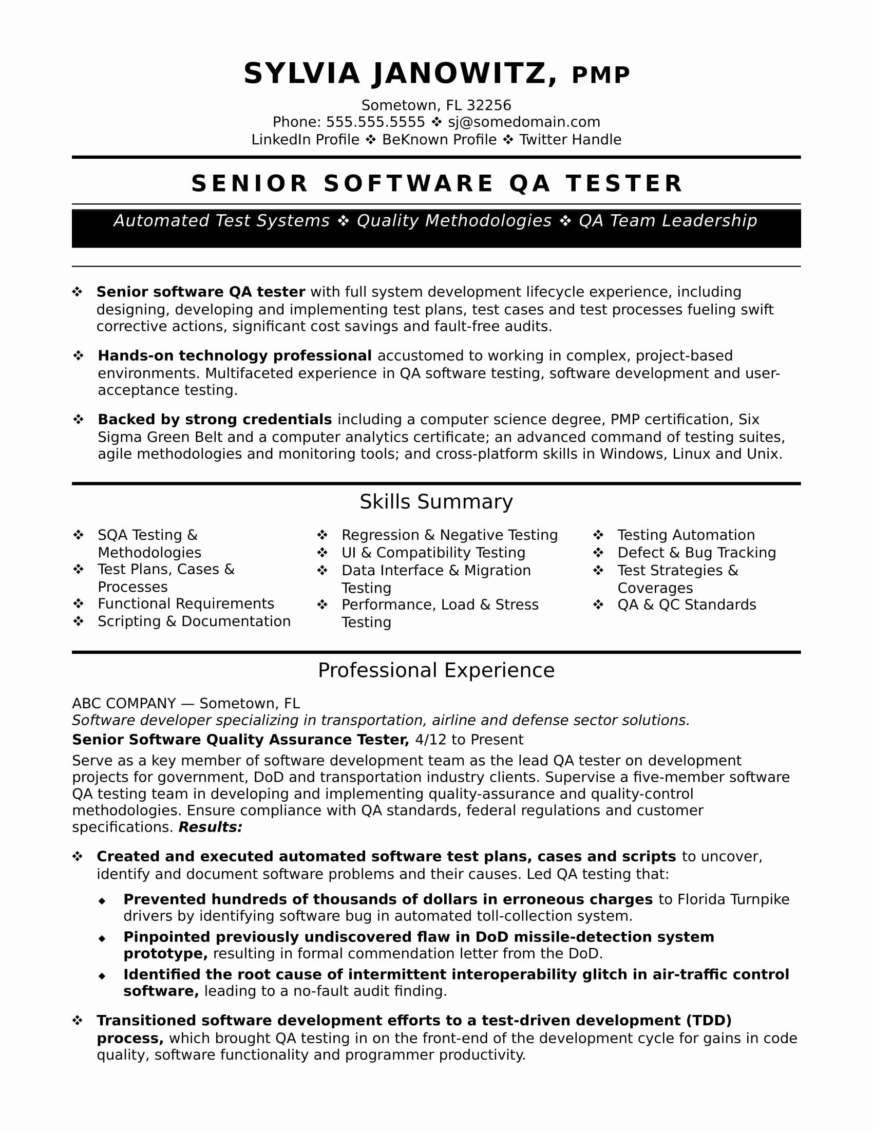 quality control job description resume on quality control job description resume lovely experienced qa software tester resume sample