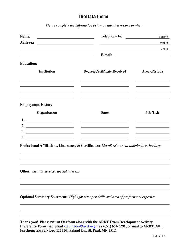 biodata form fill online printable fillable blank pdffiller biodata format bio data free printable resume blank fill in resume pdf on biodata form fill online printable fillable blank pdffiller biodata format bio data free printable resume