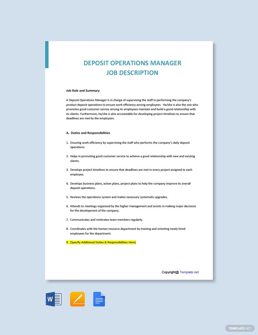deposit operations manager job ad and description template free pdf google docs word template net job description template job description jobs for teachers director of operations job description on deposit operations manager job ad and description template free pdf google docs word template net job description template job description jobs for teachers
