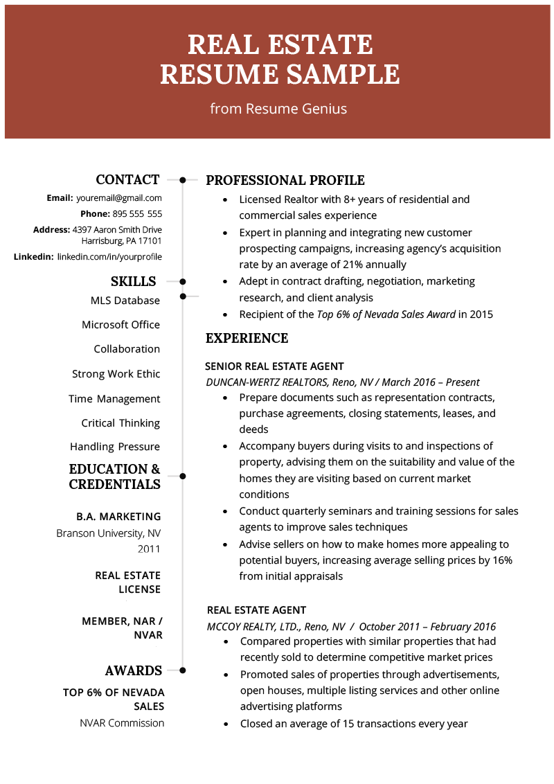 beginner real estate agent resume on real estate agent resume writing guide resume genius server resume resume summary examples functional resume template