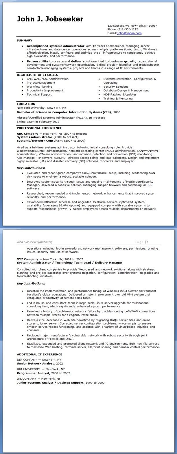 system administrator resume sample experienced system administrator resume examples resume network and systems administrator on system administrator resume sample experienced system administrator resume examples resume