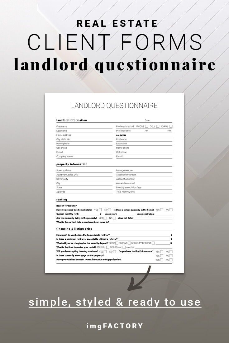 free leasing agent training online on real estate landlord questionnaire landlord form client etsy being a landlord free online education introduction letter