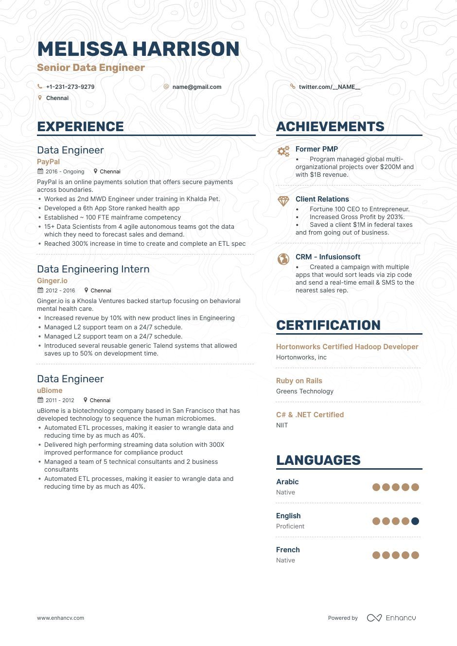 senior data engineer resume on 8 big data engineer resume examples and writing guide resume examples resume data scientist
