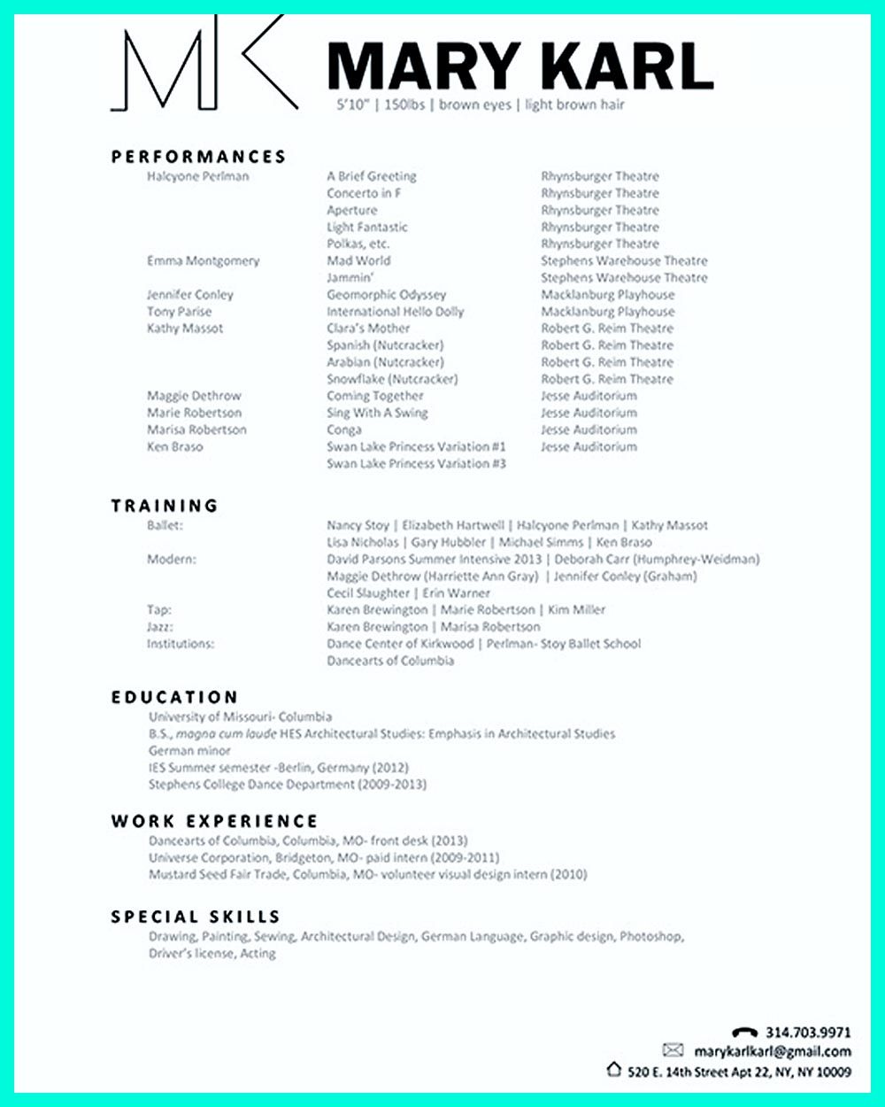 dance resume template free on the best and impressive dance resume examples collections dance resume resume examples dance careers
