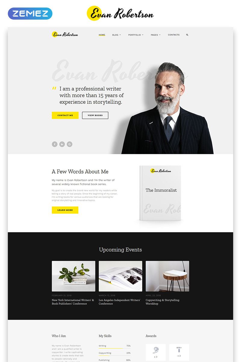 evan robertson personal multipage clean html bootstrap website template screenshot portfolio website design portfolio web design personal website design create personal website for resume on evan robertson personal multipage clean html bootstrap website template screenshot portfolio website design portfolio web design personal website design