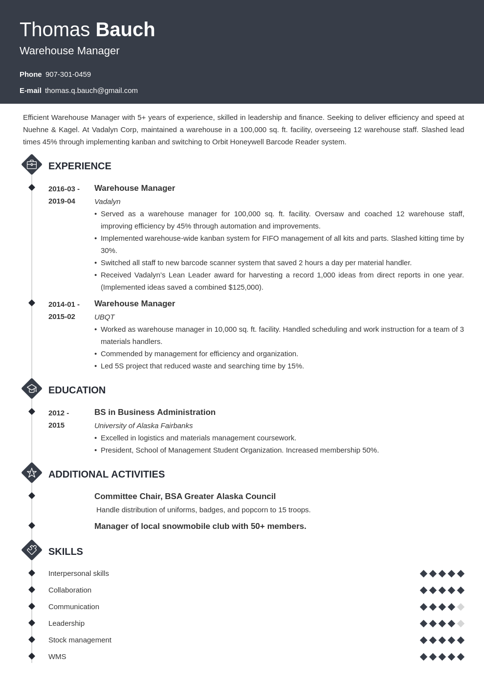 warehouse manager resume sample on warehouse manager resume example template diamond manager resume job resume examples resume examples