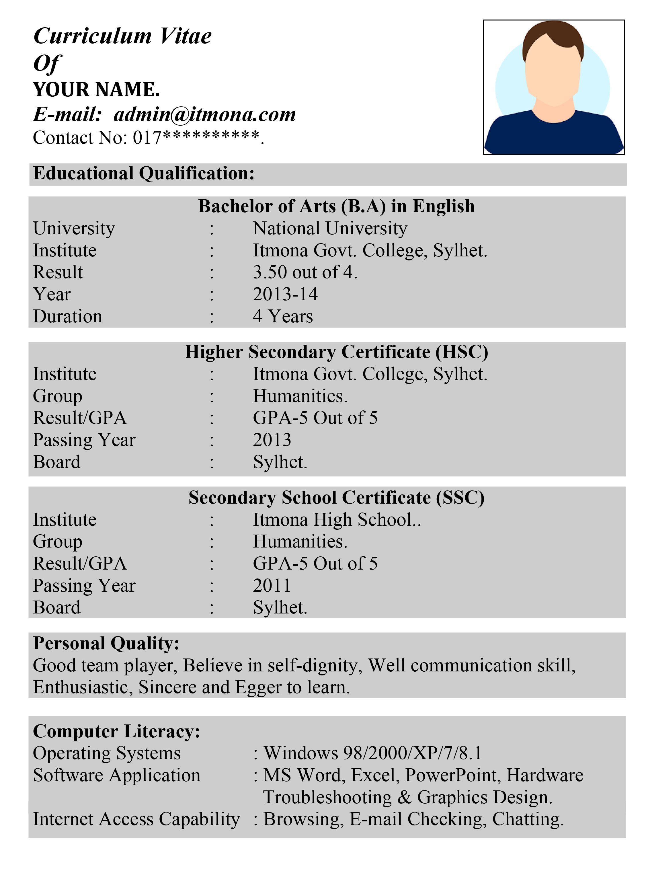 perfect resume example 2021 on 25 cv template word free download bd in 2021 resume format free download resume format download cv format for job