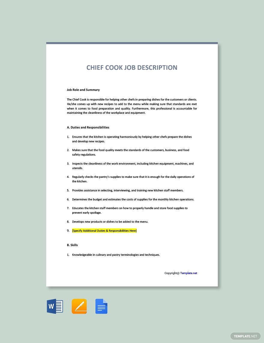 marketing director job description sample on chief cook job description template word apple pages google docs job application letter template job description template motivation letter for job
