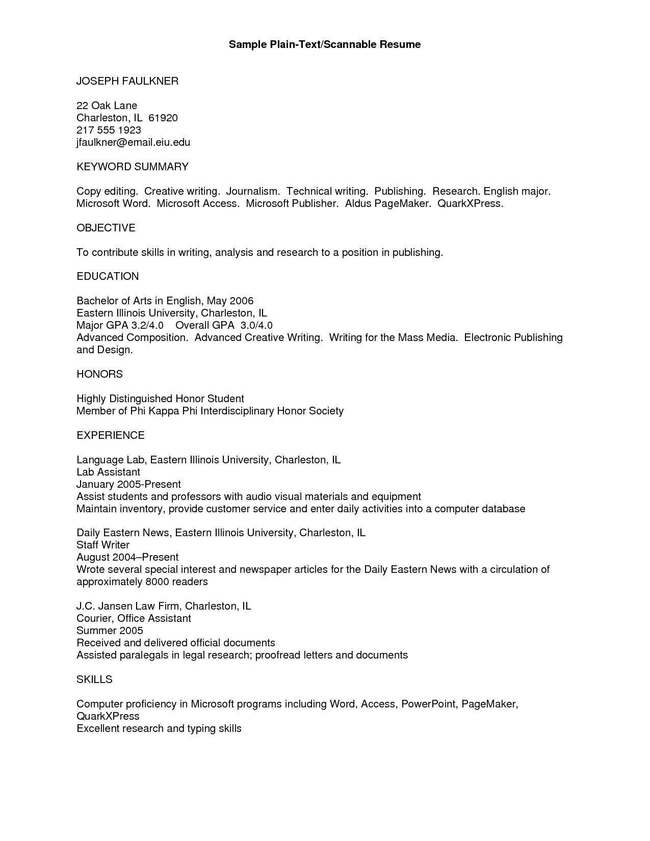 plain text resume 2015 professional resume templates typing skills resume on plain text resume 2015 professional resume templates