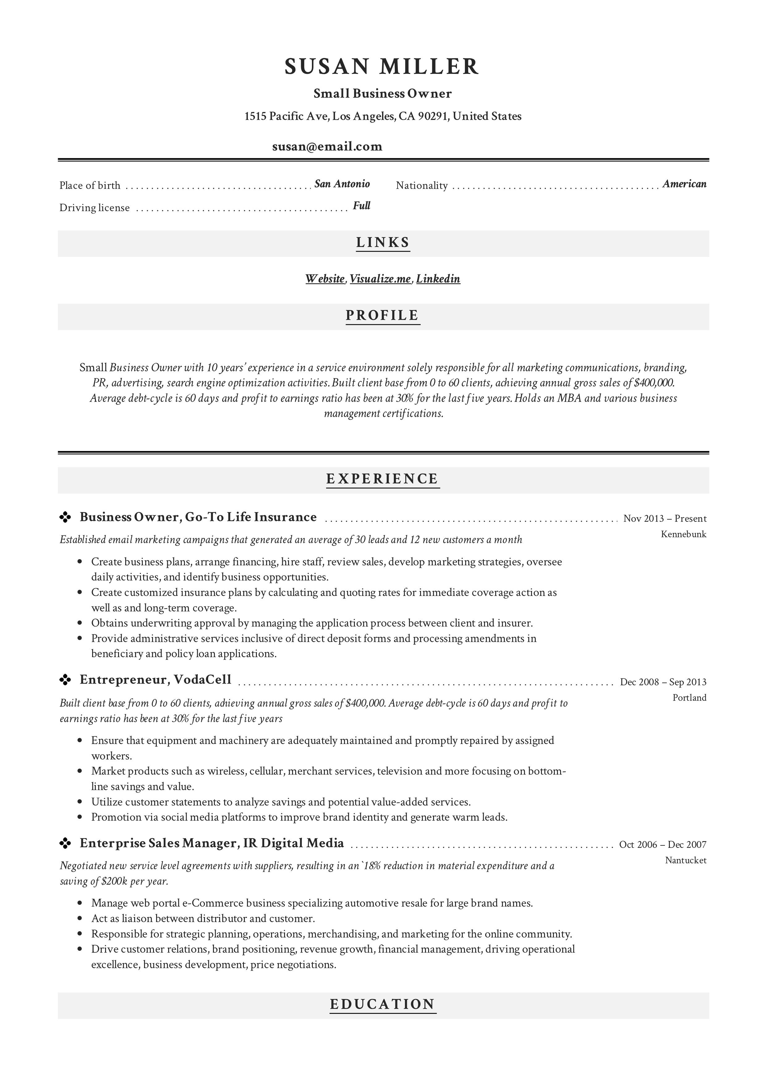 small business owner resume sample on 12 small business owner resume examples ideas resume examples small business owner resume guide