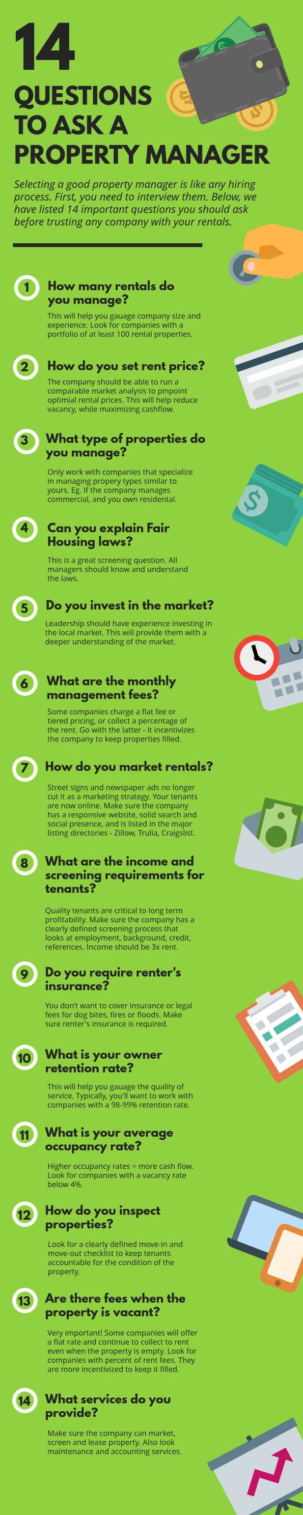 real estate leasing agent on questions to ask before hiring a property manager real estate investing rental property property management real estate rentals