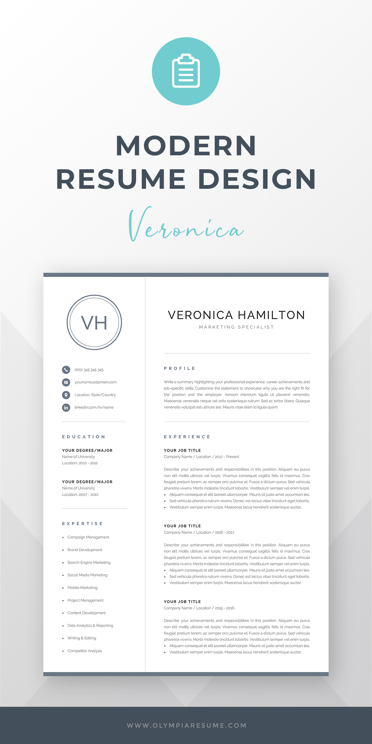 employer looking for resume on resume template with monogram 1 2 page resume modern etsy in 2021 resume design template resume design resume design creative