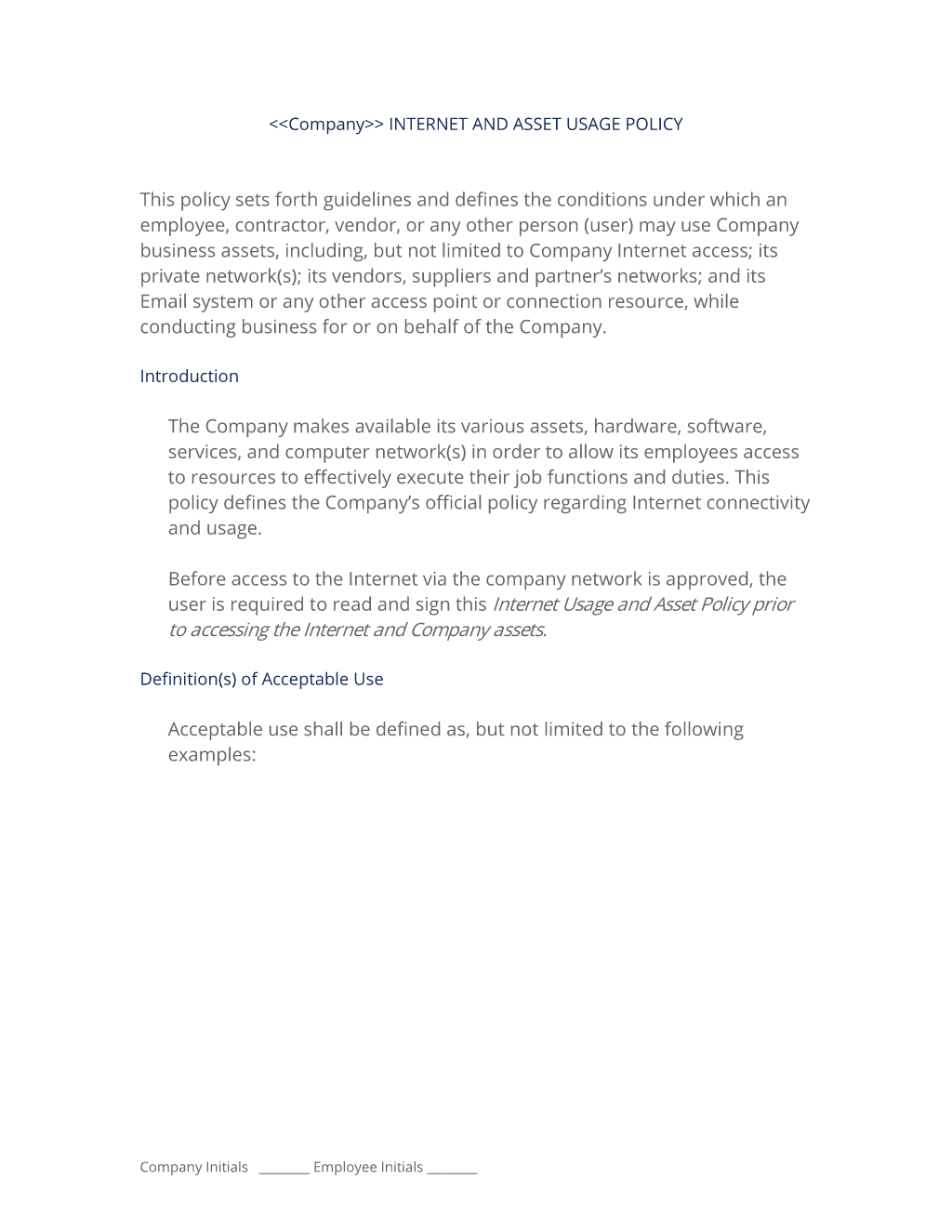 sample human resource policies on company internet and asset usage policy internet usage policies human resources