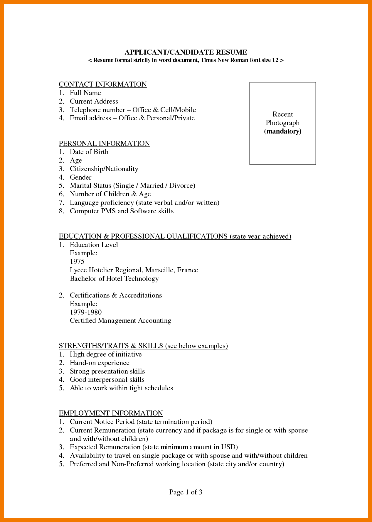word document formats on 9 biodata format download in word format mailroom clerk biodata format cover letter for resume resume format