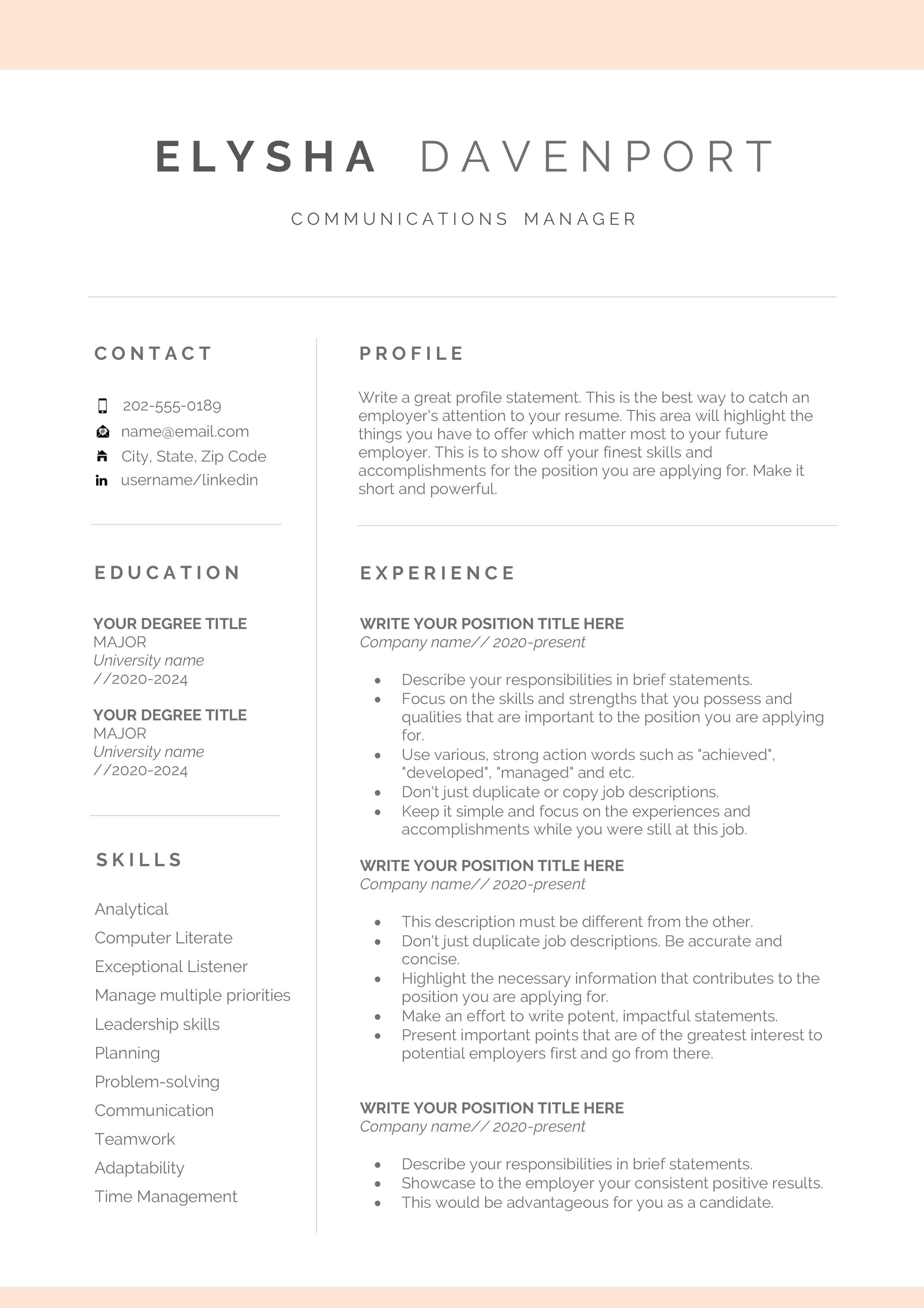 how to describe skills on a resume on 30 technical resume college project