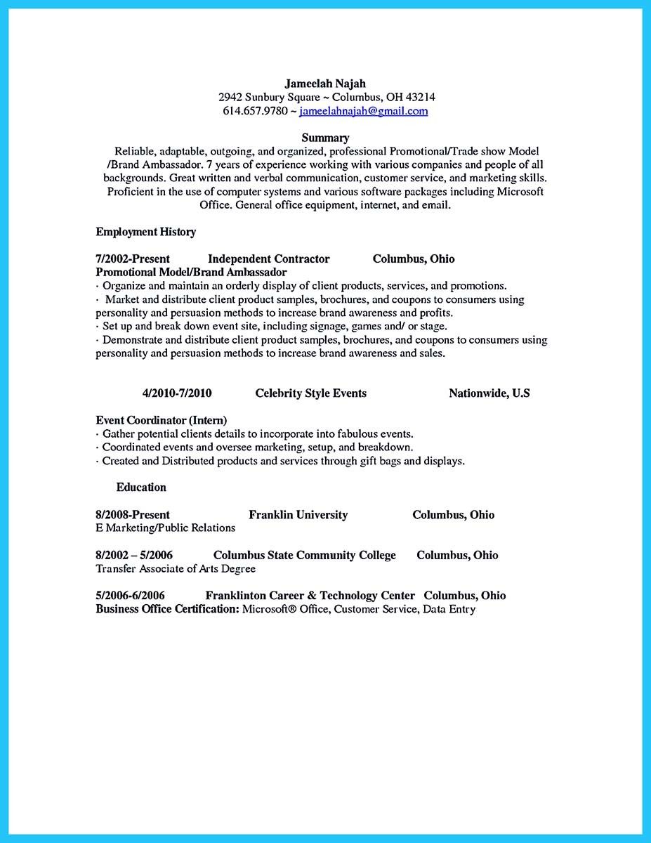 brand ambassador skills on cool awesome secrets to make the most perfect brand ambassador resume marketing skills how to be outgoing sample resume