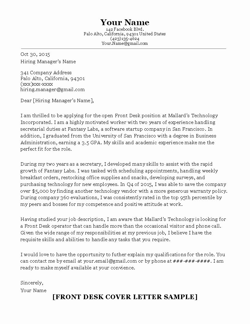 front desk software on front office cover letter fresh front desk cover letter sample cover letter design cover letter sample cover letter