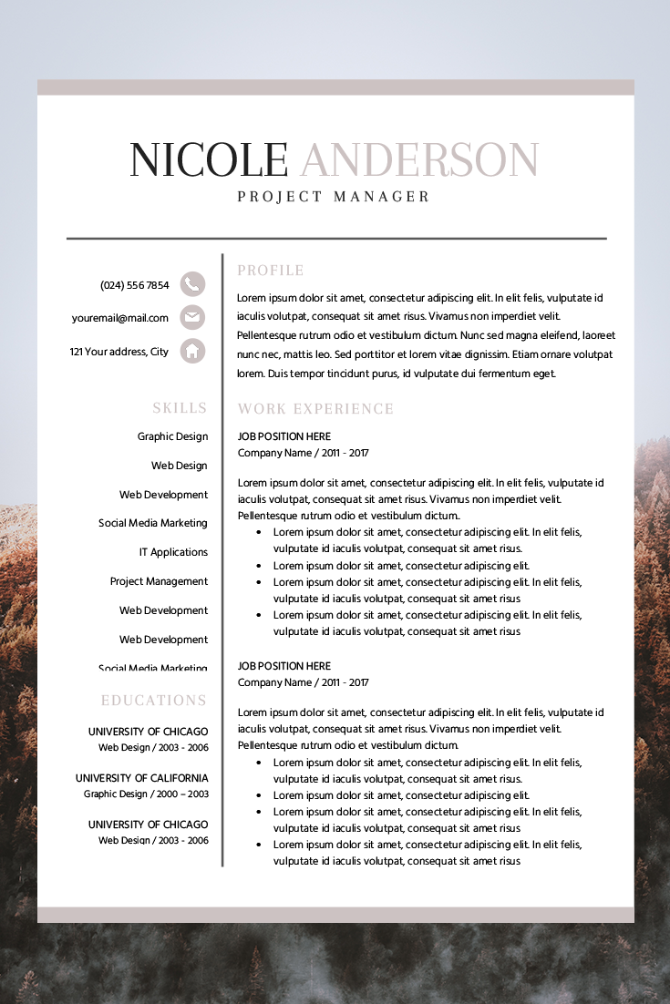 cv publication format on professional resume bundle resume instant download bold etsy resume template best resume template teacher resume template