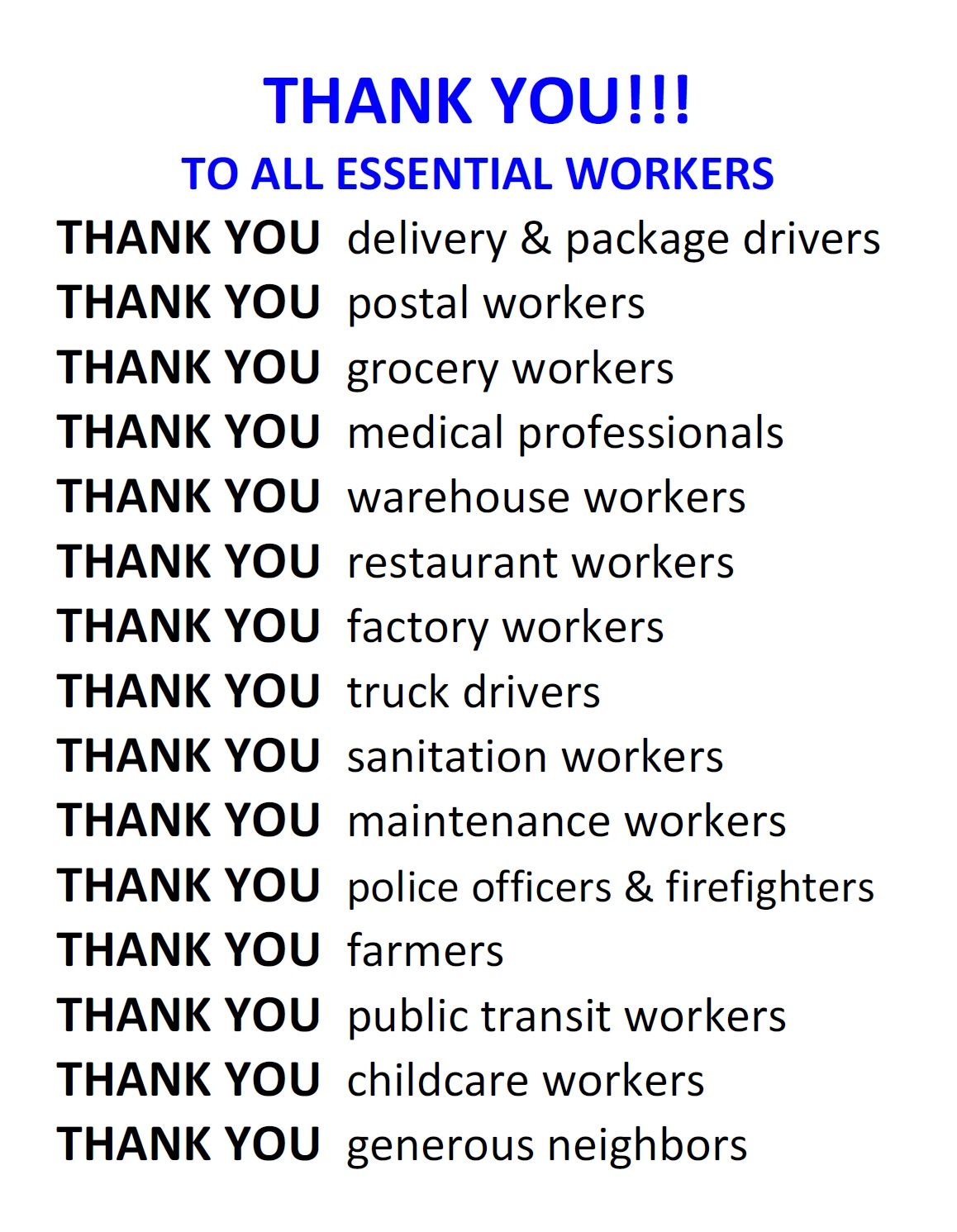 warehouse associate near me on thank you to all essential workers worker essentials warehouse worker