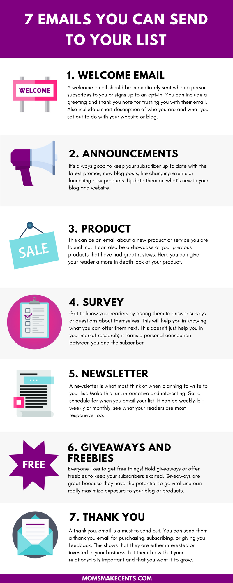 email send service on 7 types of emails you can send to your email list email marketing inspiration email marketing campaign email marketing strategy