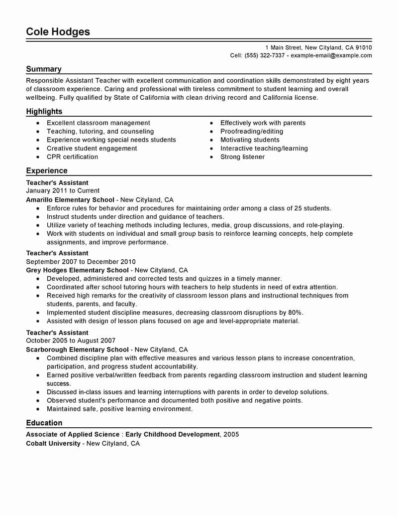 preschool teacher resume sample on free sample resume for teachers fresh best assistant teacher resume example teacher resume examples teacher resume template teacher resume