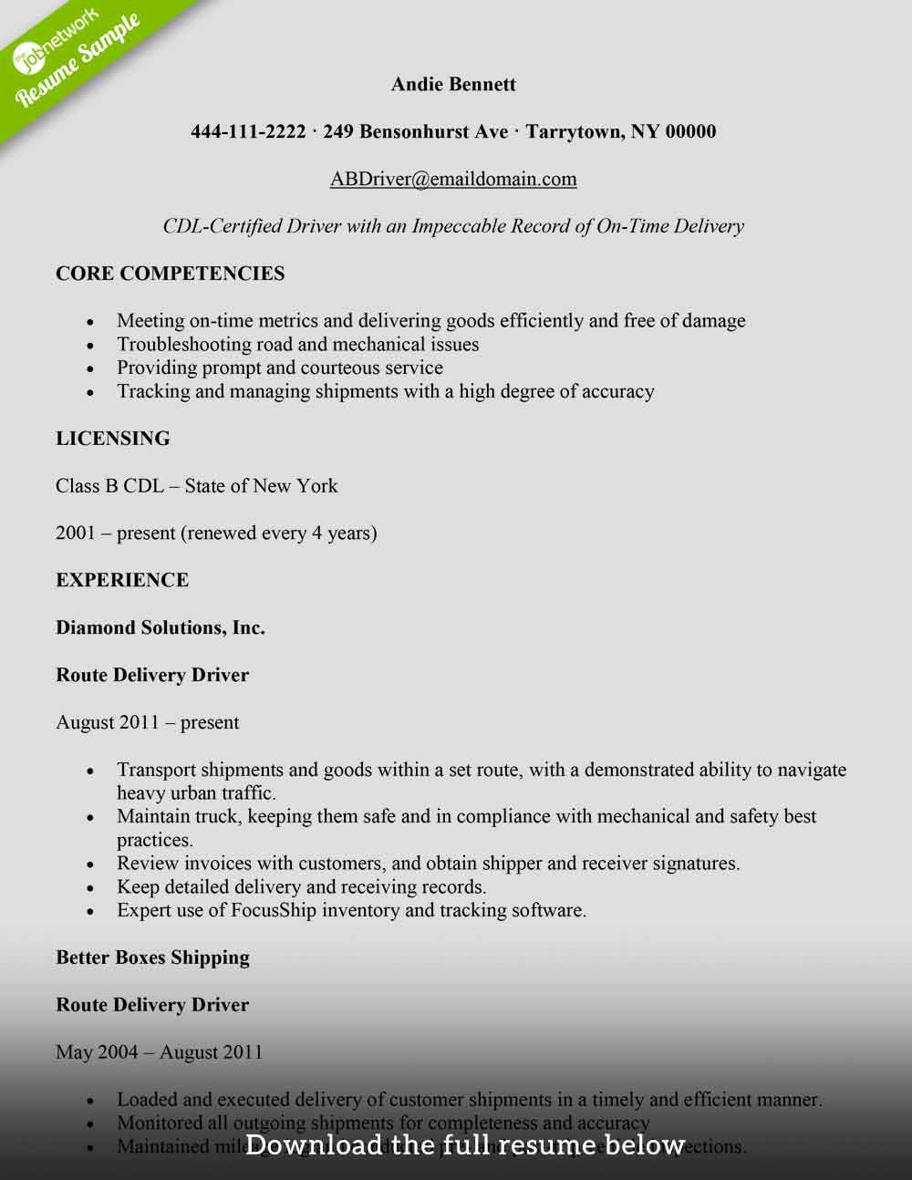 amazon delivery driver resume examples on delivery driver resume louiesportsmouth com job resume samples good resume examples driver job