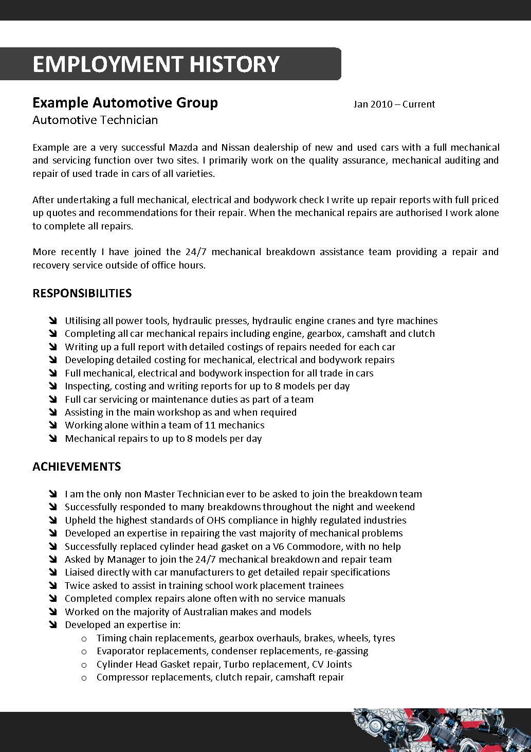 automotive technician resume on automotive mechanic resume templates jianbochen sample auto cover letter