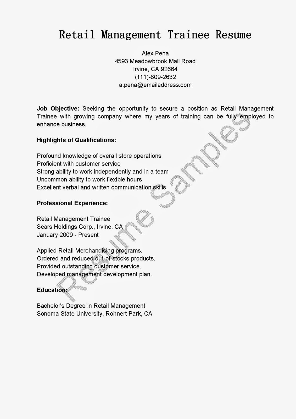 retail management trainee resume sample resume management retail best customer service resume on retail management trainee resume sample resume management retail