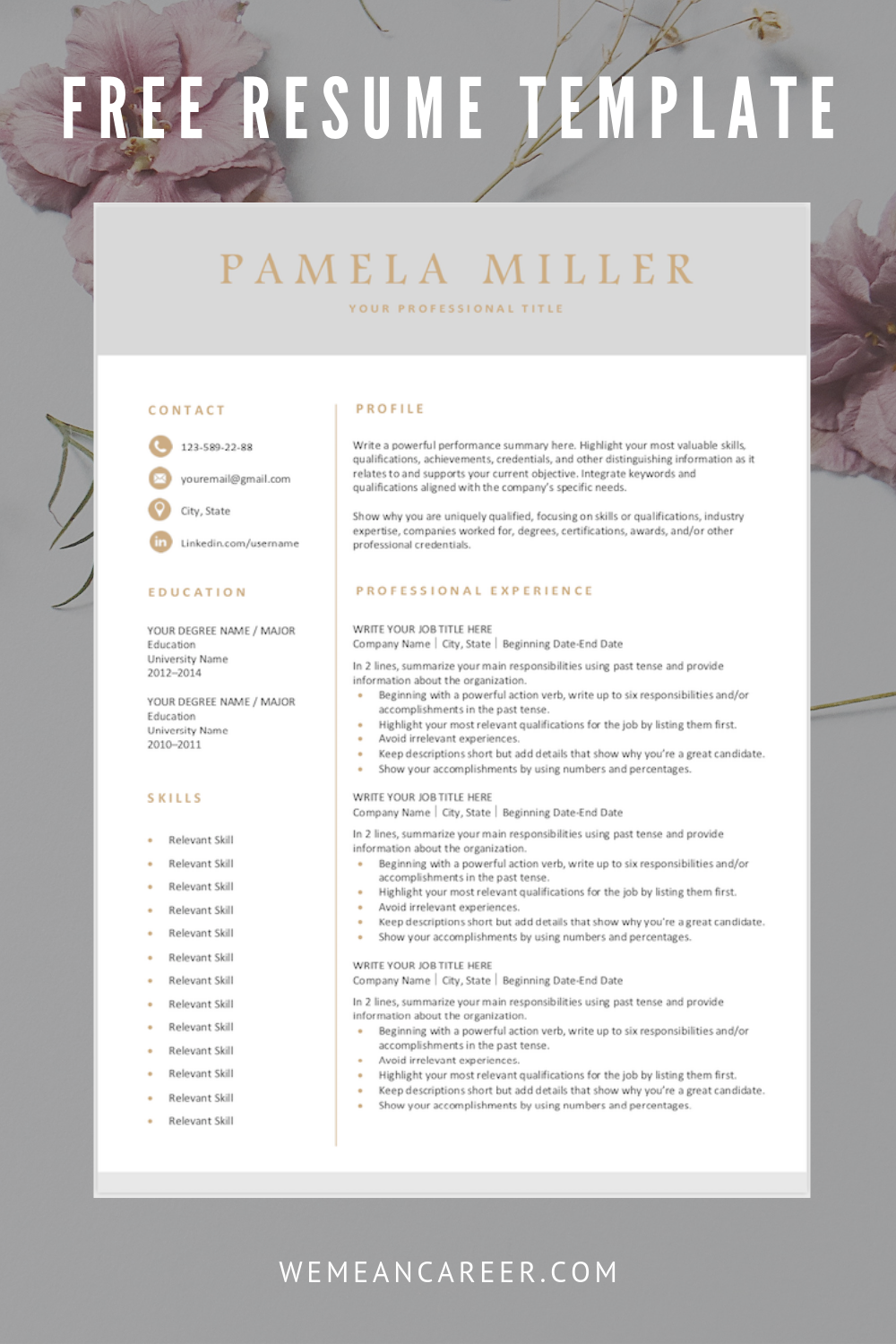 look at resumes for free on are you looking for a free downloadable resume template sign up for our resume tips and download this tem downloadable resume template resume tips job resume