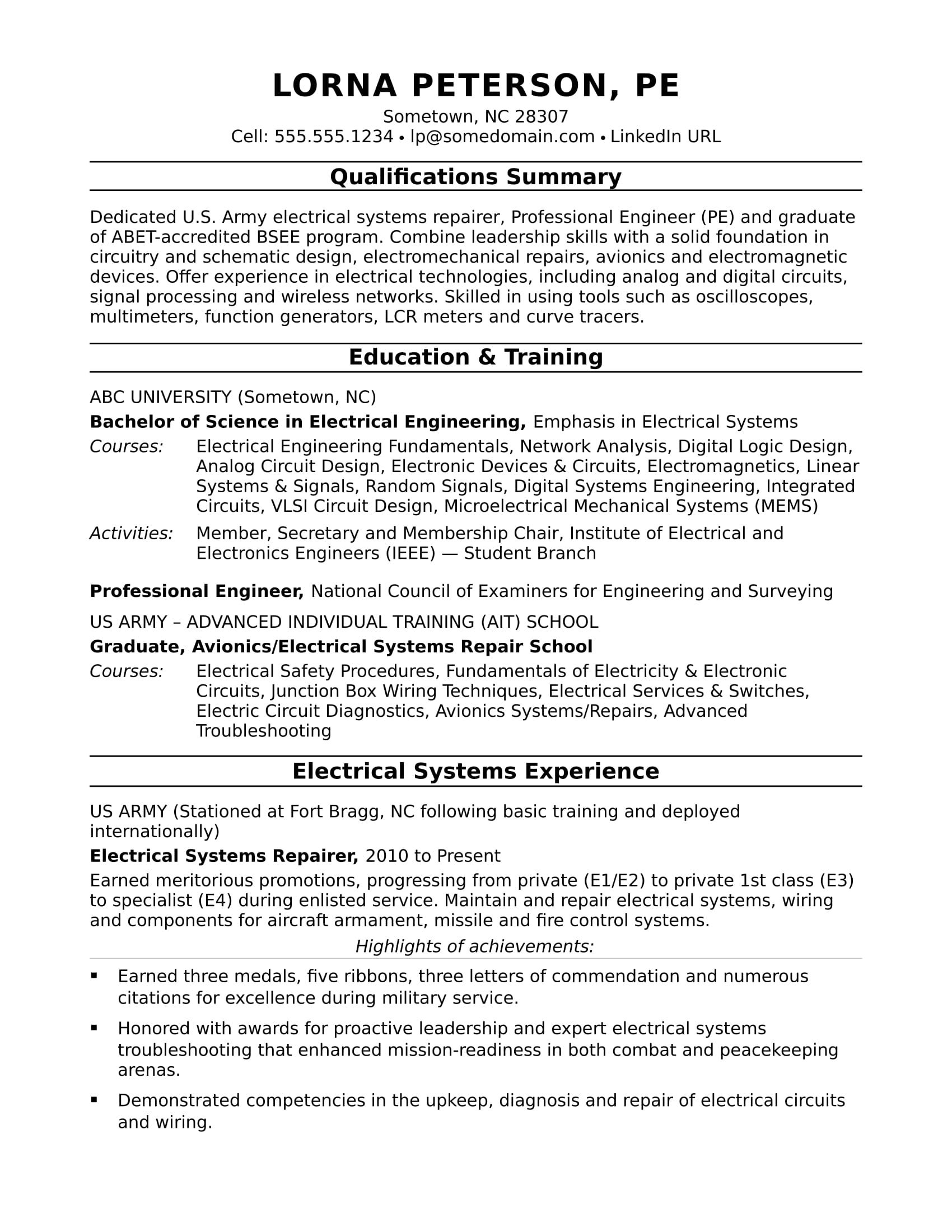 view this electrical engineer resume sample to see how you can communicate your engineering skills and credentials engineering resume student resume template resume examples summary of qualifications examples on view this electrical engineer resume sample to see how you can communicate your engineering skills and credentials engineering resume student resume template resume examples