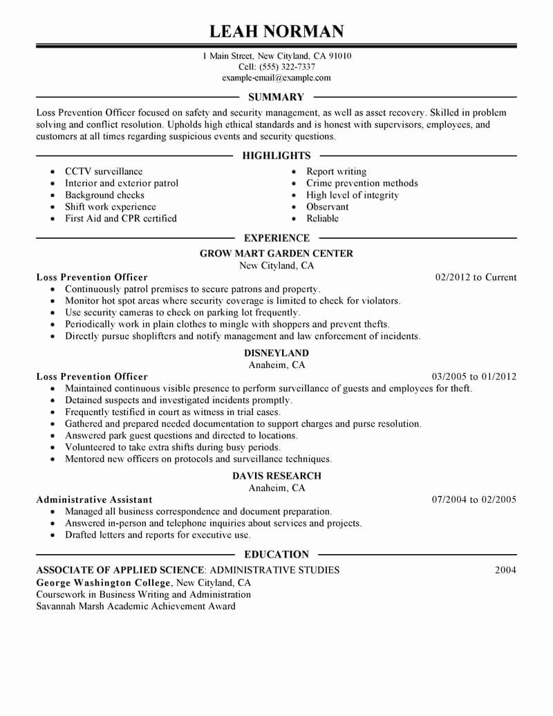 loss prevention job description resume new 12 amazing emergency services resume examples job resume examples resume objective sample resume examples professional nanny resume on loss prevention job description resume new 12 amazing emergency services resume examples job resume examples resume objective sample resume examples
