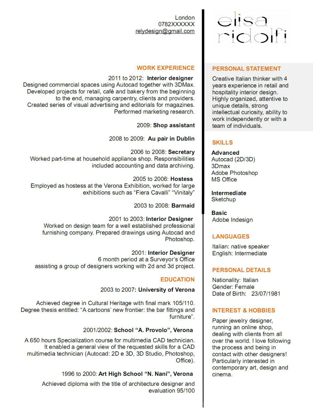 best interior design resume templates on pin on inspiration