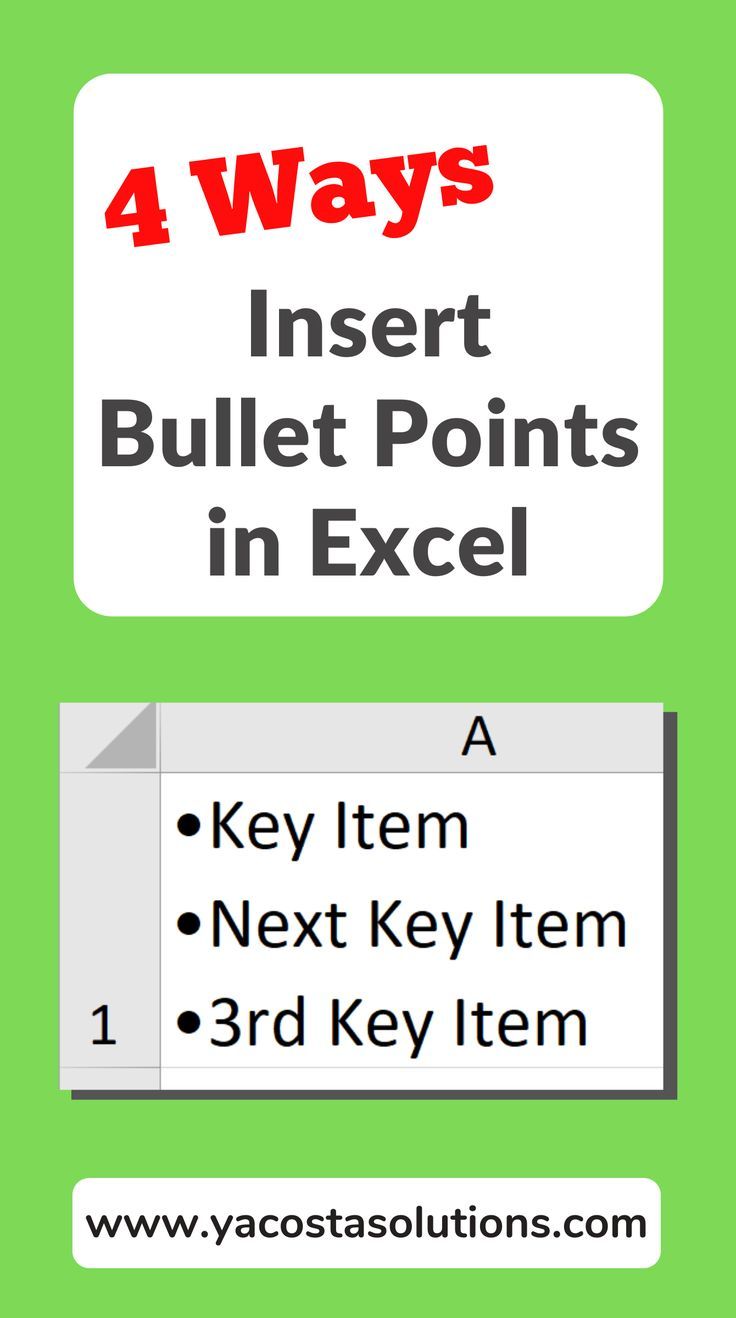 how to create a bullet point on make bullet points in excel with tutorial microsoft excel tutorial excel tutorials excel