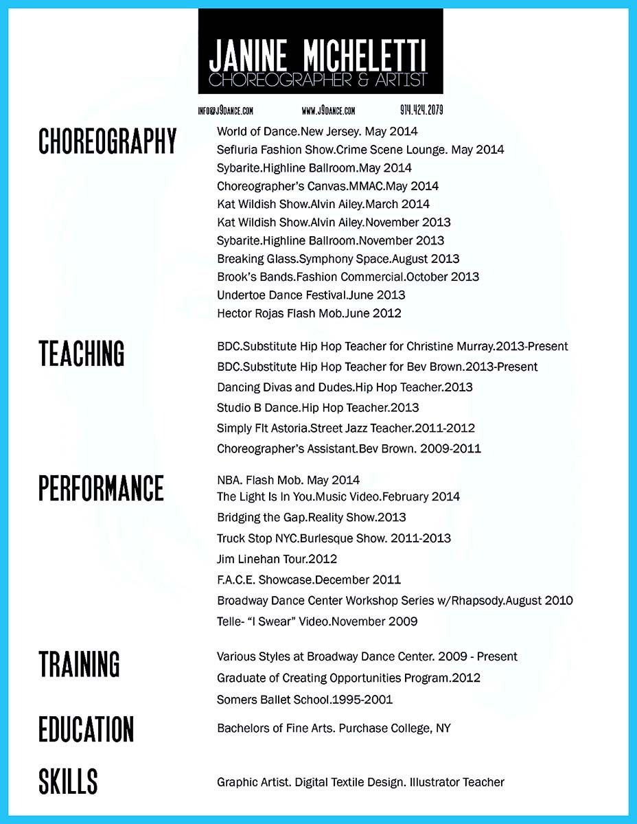 dance resume template free on cool the best and impressive dance resume examples collections dance resume resume examples resume